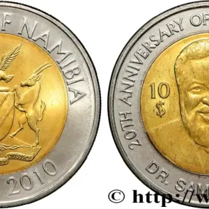 Vente Flash NAMIBIE 10 Dollar 20e anniversaire de la Banque de Namibie 2010 fwo_844606 Monde