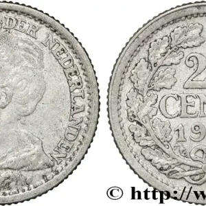 PAYS-BAS 25 Cents Wilhelmine 1919 Utrecht fwo_851783 Monde Bon Plan