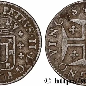 Édition Limitée PORTUGAL - ROYAUME DE PORTUGAL - PIERRE II 6 Vintens (120 Reis) n.d. Lisbonne fwo_732594 Monde