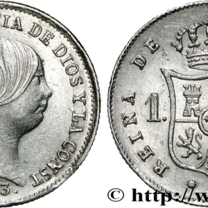 ESPAGNE - ROYAUME D'ESPAGNE - ISABELLE II 1 Real 1853 Barcelone fwo_849476 Monde Tendance