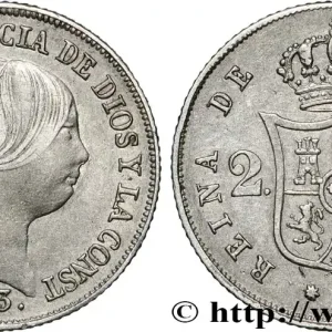 ESPAGNE - ROYAUME D'ESPAGNE - ISABELLE II 2 Reales1853 Barcelone fwo_849498 Monde Usine Directe