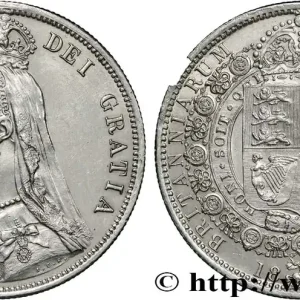 Nouvelle Collection GRANDE BRETAGNE - VICTORIA 1/2 Crown Victoria buste du jubilé 1887 Londres fwo_849536 Monde