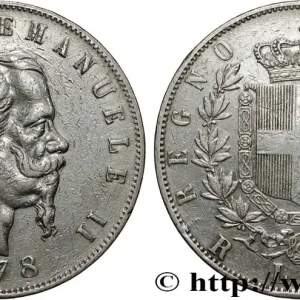 Commander Vite ITALIE 5 Lire Victor Emmanuel II 1878 Rome fwo_808037 Monde