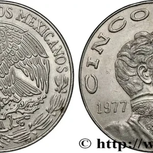 MEXIQUE 5 Pesos Vicente Guerrero 1977 Mexico fwo_831536 Monde En Vogue