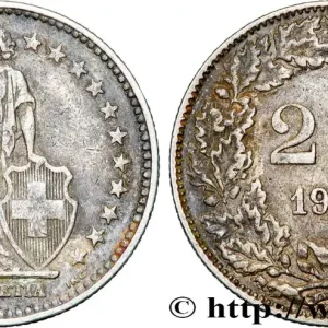 SUISSE 2 Francs Helvetia 1921 Berne fwo_834098 Monde Exclusif
