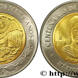 Pas Cher MEXIQUE 5 Pesos Centenaire de la Révolution : aigle / la Soldadera 2010 Mexico fwo_839631 Monde