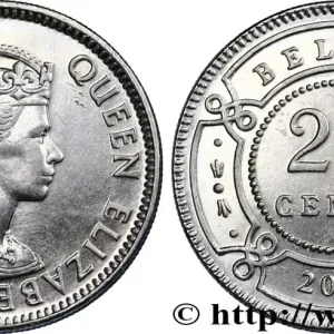 Livraison Express BELIZE 25 Cents reine Elizabeth II 2007 fwo_839860 Monde