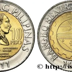 Commander Maintenant PHILIPPINES 10 Pisos Apolinario Marini et Andres Bonifacio / sceau de la Banque Centrale des Philippines 2011 fwo_845375 Monde