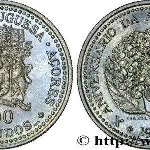 Réduction AÇORES 100 Escudos 10e anniversaire de l’autonomie régionale : emblème / fleurs 1986 Lisbonne fwo_849817 Monde