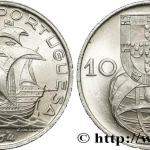 Dernier Modèle PORTUGAL 10 Escudos 1954 fwo_849935 Monde