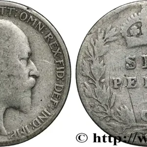 ROYAUME-UNI 6 Pence Edouard VII 1908 fwo_851988 Monde Super Prix
