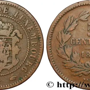 LUXEMBOURG 5 Centimes écu couronné 1855 Paris fwo_852003 Monde Fait Main