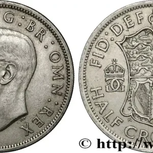 ROYAUME-UNI 1/2 Crown Georges VI 1948 fwo_852007 Monde Affaire À Saisir