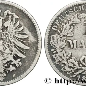 ALLEMAGNE 1 Mark Empire aigle impérial 1875 Francfort fwo_852217 Monde Artisanat