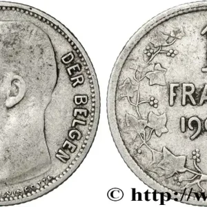 BELGIQUE 1 Frank (Franc) Léopold II légende en flamand 1904 fwo_852218 Monde Produit De Marque
