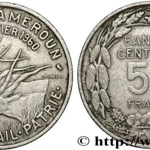 Haute Qualité CAMEROUN 50 Francs Etat du Cameroun, commémoration de l’indépendance 1960 Paris fwo_852232 Monde