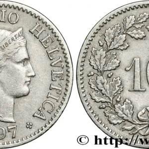 SUISSE 10 Centimes (Rappen) Helvetia 1897 Berne fwo_852233 Monde Offre Spéciale