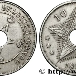 Quantité Limitée CONGO BELGE 10 Centimes Albert Ier 1911 fwo_852239 Monde