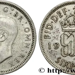 Offre Limitée ROYAUME-UNI 6 Pence Georges VI 1946 fwo_852244 Monde