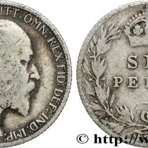 ROYAUME-UNI 6 Pence Edouard VII 1906 fwo_852245 Monde Produit De Marque