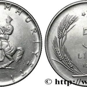 TURQUIE 5 Lira Atatürk à cheval 1976 fwo_852247 Monde Satisfait Ou Remboursé