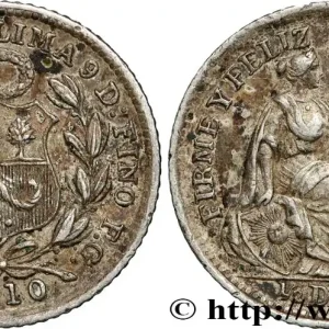 Jusqu’à Épuisement Des Stocks PÉROU 1/2 Dinero “Liberté” 1910 Lima fwo_852271 Monde