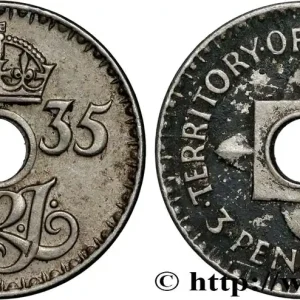 Nouvel Arrivage PAPOUASIE NOUVELLE GUINÉE 3 Pence Georges V 1935 Melbourne fwo_852285 Monde