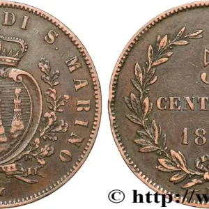Offre Du Jour SAINT-MARIN 5 Centesimi écu aux trois tours 1864 Milan - M fwo_852357 Monde