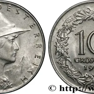 AUTRICHE 10 Groschen paysanne du Tyrol 1925 fwo_852449 Monde Top Vente