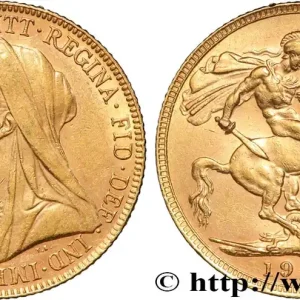 Livraison Mondiale OR, PALLADIUM ET PLATINE INVESTISSEMENT 1 Souverain Victoria vieille tête 1900 Londres fwo_852882 Monde