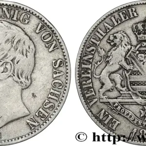 Retour Gratuit ALLEMAGNE - ROYAUME DE SAXE - JEAN 1 Thaler 1860 Dresde fwo_851659 Monde