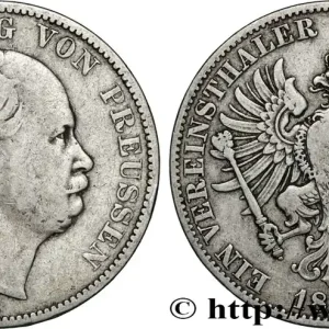 ALLEMAGNE - ROYAUME DE PRUSSE - GUILLAUME Ier 1 Thaler 1865 Berlin fwo_851788 Monde Artisanat