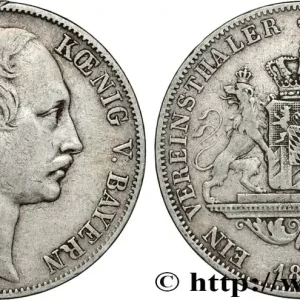 Expédition Rapide ALLEMAGNE - ROYAUME DE BAVIÈRE - MAXIMILIEN II JOSEPH Thaler 1862 fwo_851904 Monde