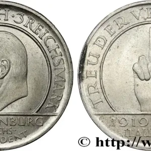 ALLEMAGNE 3 Reichsmark 10e anniversaire de la République 1929 Hambourg fwo_851992 Monde Offre Spéciale