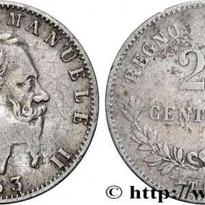 ITALIE 20 Centesimi Victor Emmanuel II 1863 Turin fwo_834954 Monde Top Vente