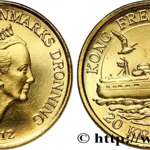 Retour Gratuit DANEMARK 20 Kroner série des navires : reine Margrethe II / le 2012 fwo_839761 Monde