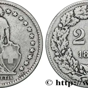 Usine Directe SUISSE 2 Francs Helvetia 1875 Berne fwo_840723 Monde