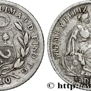 Marque PÉROU 1/2 Dinero “Liberté” 1910 Lima fwo_841598 Monde