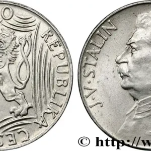 TCHÉCOSLOVAQUIE 50 Korun 70e anniversaire de Staline 1949 fwo_846549 Monde Vente Flash