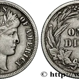 ÉTATS-UNIS D'AMÉRIQUE 1 Dime Barber 1914 Philadelphie fwo_853589 Monde Original