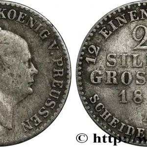 ALLEMAGNE - PRUSSE 2 1/2 Silbergroschen Frédéric Guillaume IV 1855 Berlin fwo_853692 Monde Achat Immédiat