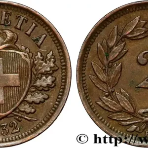Solde SUISSE 2 Centimes (Rappen) croix suisse 1932 Berne - B fwo_853696 Monde