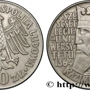 POLOGNE 10 Zlotych 600e anniversaire de la création de l’Université de Cracovie par Ladislas Jagiello 1964 fwo_853697 Monde Usine Directe