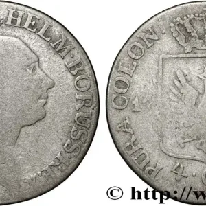 ALLEMAGNE - PRUSSE 1/6 Thaler (4 Groschen) Frédéric-Guillaume II roi de Prusse 1798 Berlin fwo_853763 Monde Expédié Aujourd’hui