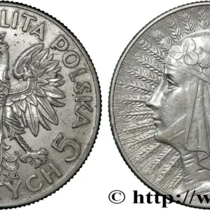 Tendance POLOGNE 5 Zlotych Reine Jadwiga 1934 Varsovie fwo_853833 Monde