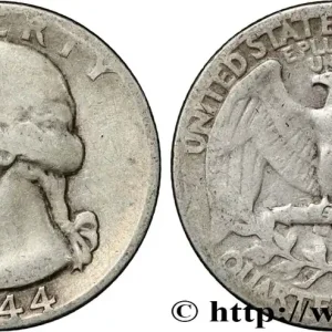 ÉTATS-UNIS D'AMÉRIQUE 1/4 Dollar Georges Washington 1944 Philadelphie fwo_853866 Monde Solde