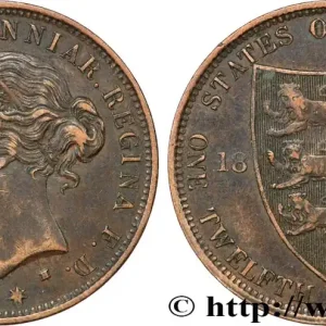 Offre Du Jour JERSEY 1/12 Shilling Victoria 1877 Heaton fwo_853867 Monde