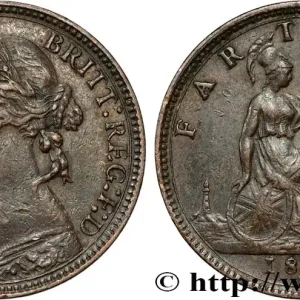 ROYAUME-UNI 1 Farthing Victoria “Bun Head” 1876 Heaton fwo_853869 Monde Acheter Direct