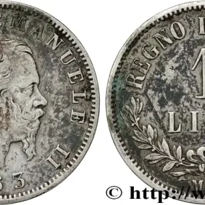 Marque ITALIE 1 Lira Victor Emmanuel II 1863 Milan fwo_853870 Monde
