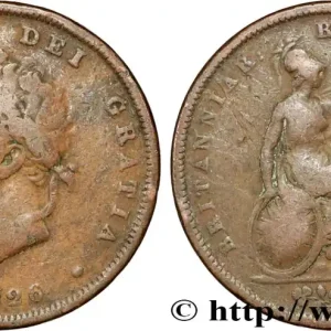 Meilleure Qualité ROYAUME-UNI 1 Penny Georges IV tête laurée 1826 fwo_853872 Monde